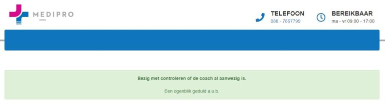 Stap 1: persoonlijke link voor de Medipro videobelafspraak